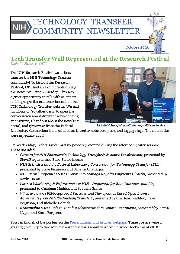 Cover of Q4 2026 NIH Tech Transfer Newsletter