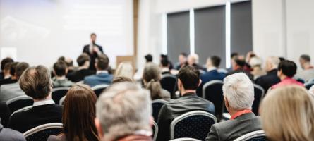 Stock image of a conference session