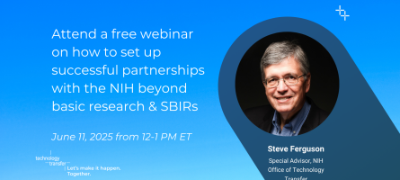 Attend a free webinar on how to set up successful partnerships with the NIH beyond basic research & SBIRs