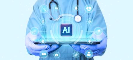Conceptual image of AI in healthcare