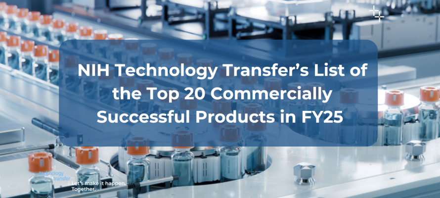 NIH Technology Transfer’s List of the Top 20 Commercially Successful Products in FY25 